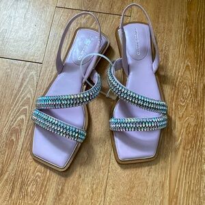Vince Camuto Lavender and Silver Sandals
